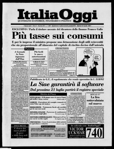 Italia oggi : quotidiano di economia finanza e politica